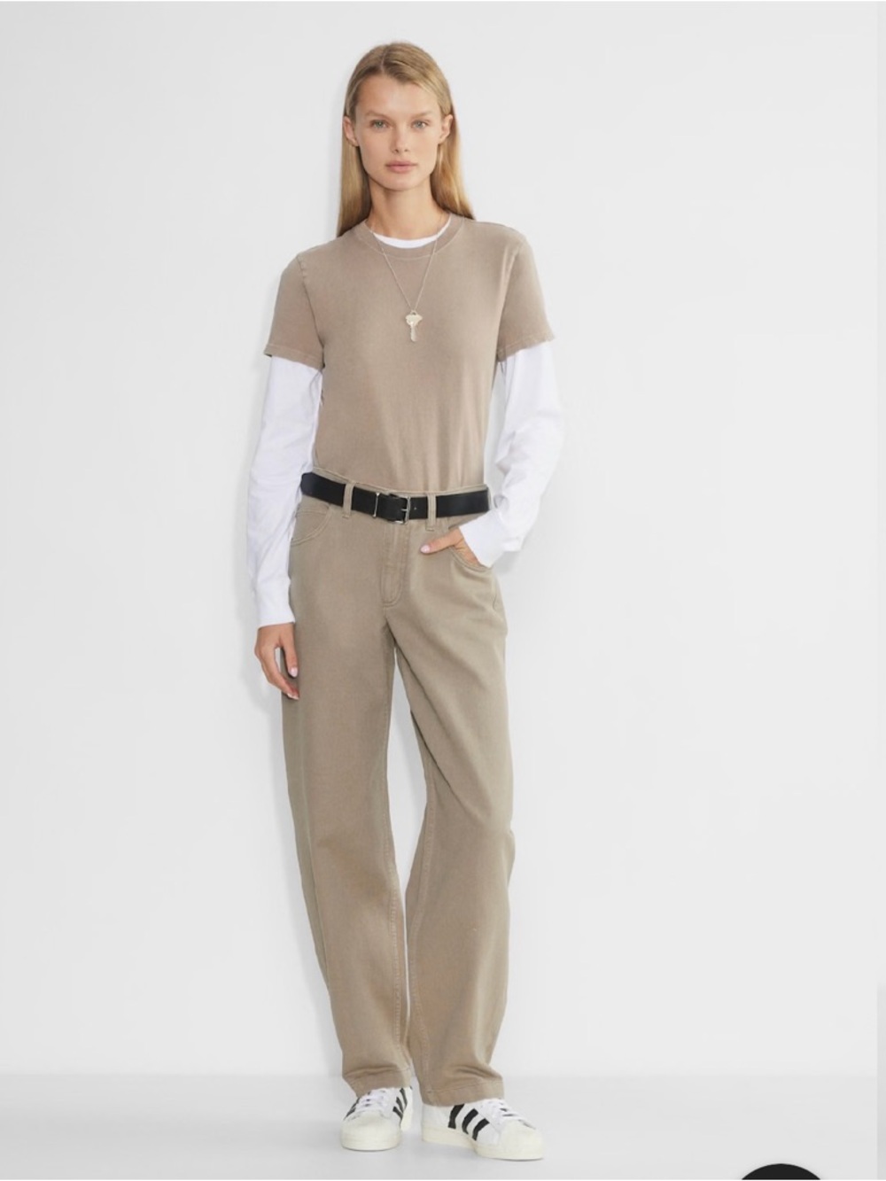 TNA taupe jeans
